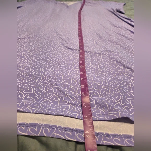 Croft & Barrow Sleepwear Purple Hearts Sleep Dress - Picture 5 of 8